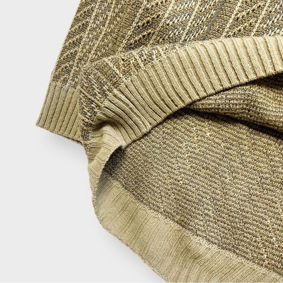 Vtg 90s Jantzen Open Knit Striped Sweater, Dad Grandpa, Textured Geometric 80s L - Picture 4 of 4